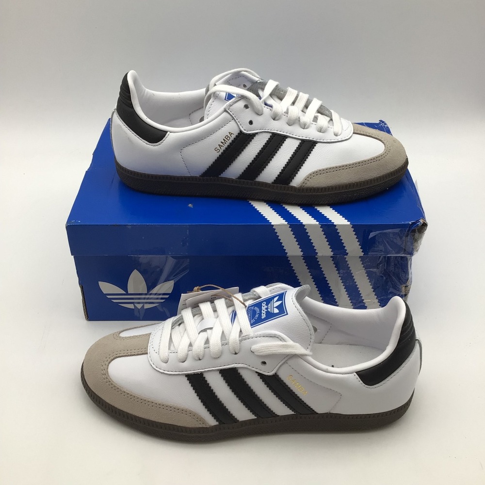 Adidas Samba OG W White Black Gum Leather Sneakers IG9030 Womens Size 6 NEW